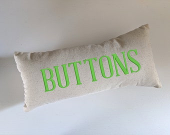 Custom Name Pillow | Mini Pillow | Serif Font | Custom Embroidery | Embroidered Baby Pillow | Office Decor | Gifts For Him | Mini Lumbar