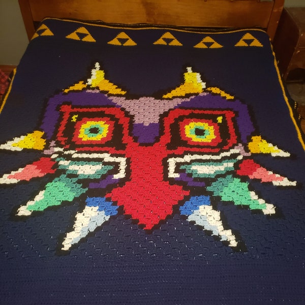 Legende von Zelda: Majoras Mask Afghan-Muster (volle Bettgröße)