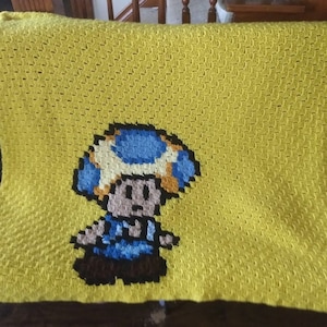 Super Mario Universe Eiskröte Inspiriert C2C Crochet Afghan Throw Pattern
