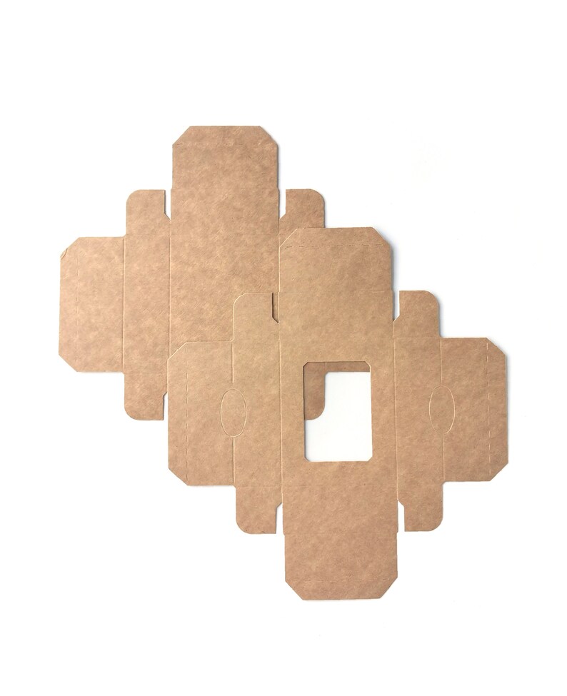 60 100 Natural Kraft gift box with clear window lid Jewelry Etsy