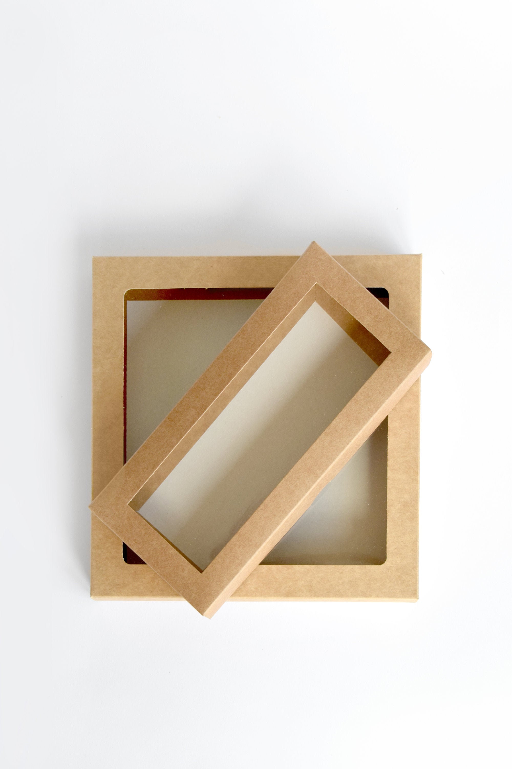 Kraft Boxes With Window Box for Gift Packaging Transparent Etsy