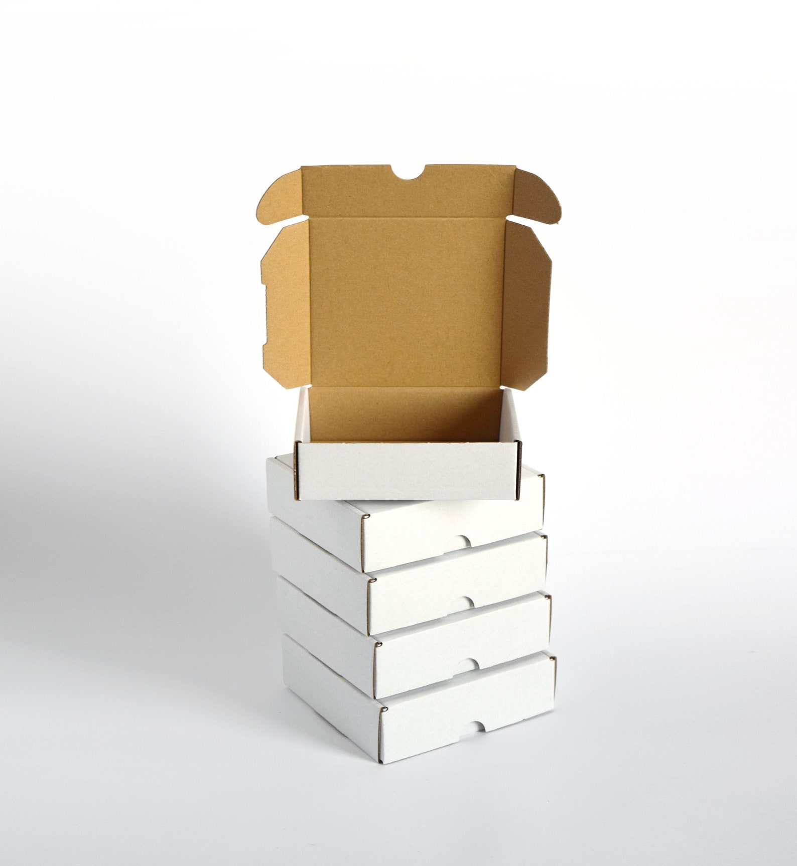 100 White shipping boxes supplies Corrugated cardboard Etsy