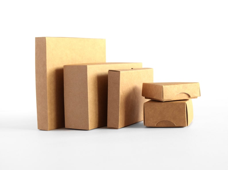 Kraft Boxes With Lids Packaging Boxes in Bulk Boxes for Etsy