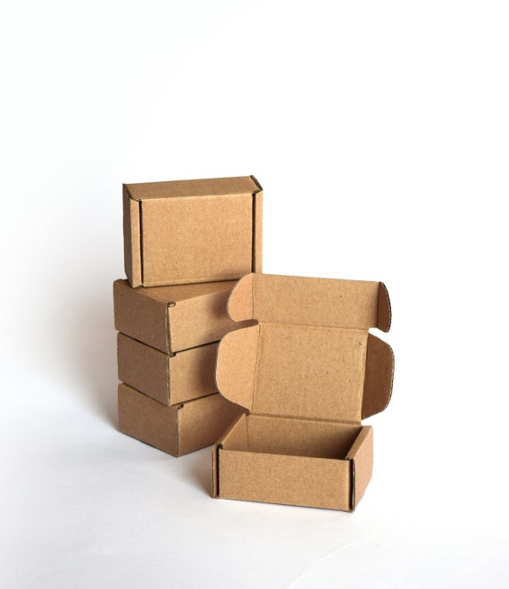 20x Tiny Shipping Boxes, Small Parcel Flat Shipping Boxes, Mailers