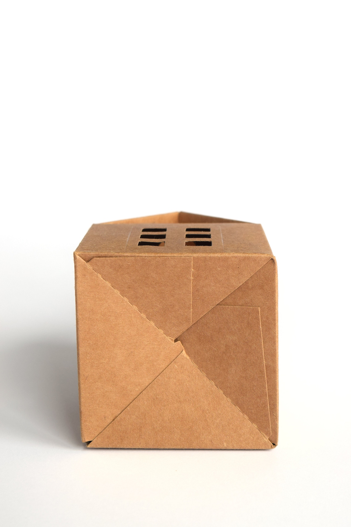 30 Kraft Candy Gift Boxes, Cardboard House Wedding Favor Box, Brown