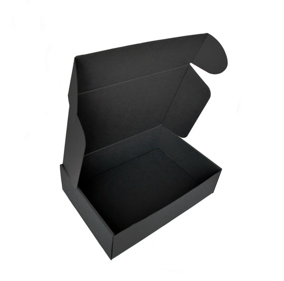25x Matte Black Cardboard Box With Lid,a4 Large Cardboard Shipping Boxes,  Boxes for Clothes Packing, Matte Gift Boxes, Clothing Packaging 