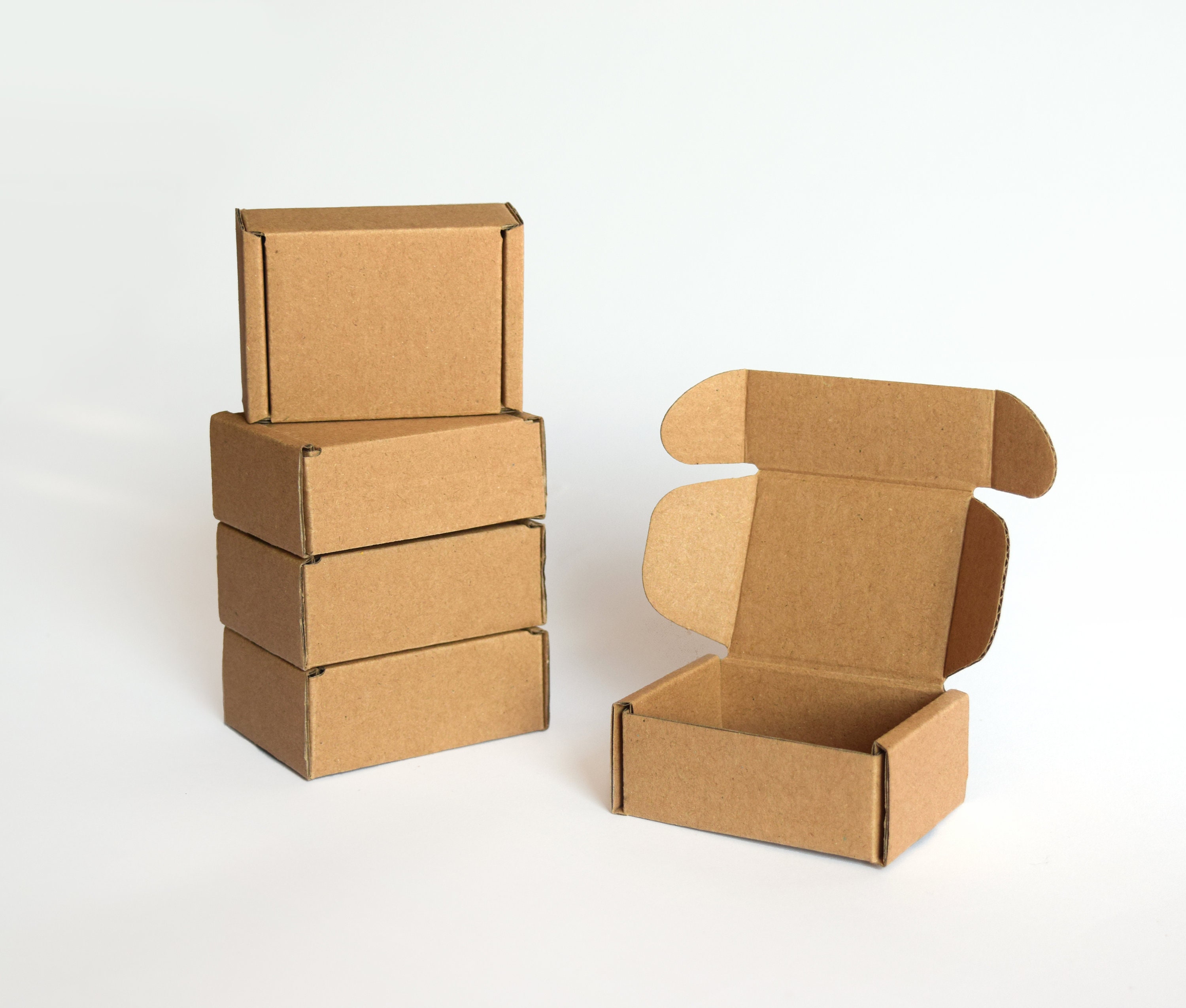 20x Tiny Shipping Boxes, Small Parcel Flat Shipping Boxes, Mailers