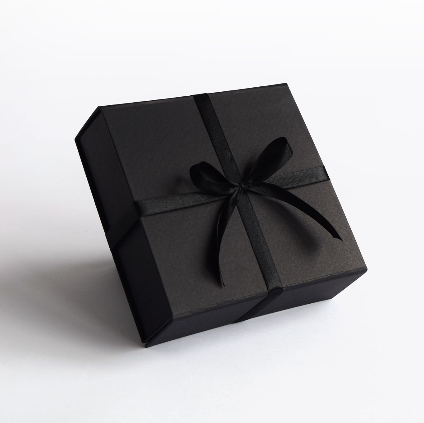 Luxury Black Packaging Box Set, Two Part Cardboard Packing Boxes With Lids,  Small Matte Boxes for Jewelry, Accessories or Gifts 