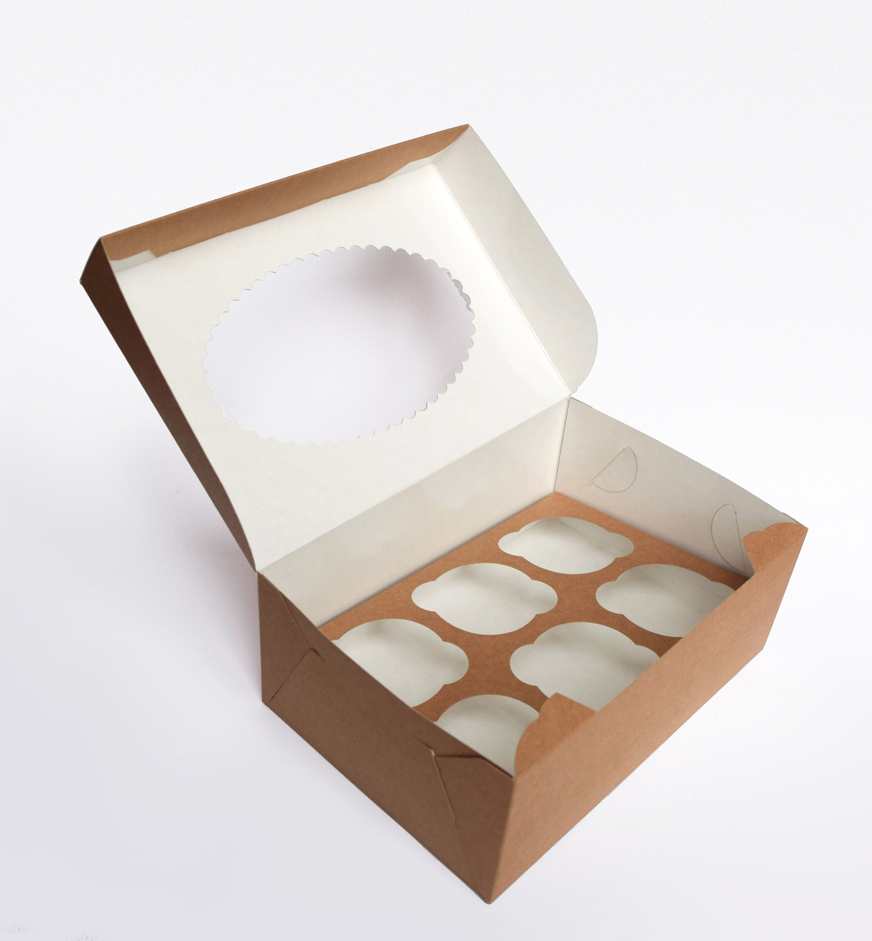 Besmettelijk aanraken buste Cupcake dozen met venster voor 6 cupcakes Muffin verpakking - Etsy België