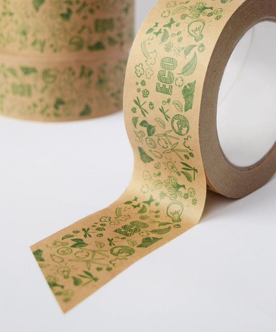 Ecofriendly kraft paper tape Selfadhesive packaging tape Etsy