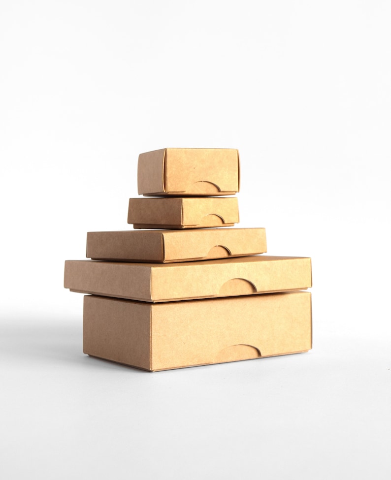 Kraft Boxes With Lids Packaging Boxes in Bulk Boxes for Etsy