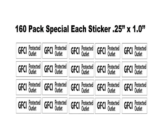 GFI GFCI Ground Fault Circuit Interrupter Stickers Electric | Etsy