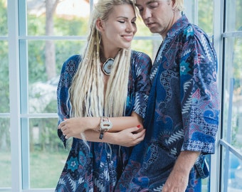 Sweet Home Zijden Robe Lange Kimono Heren kleding Cadeau voor hem Maat Universal One Size. Kleding Herenkleding Pyjamas & Badjassen Jurken 