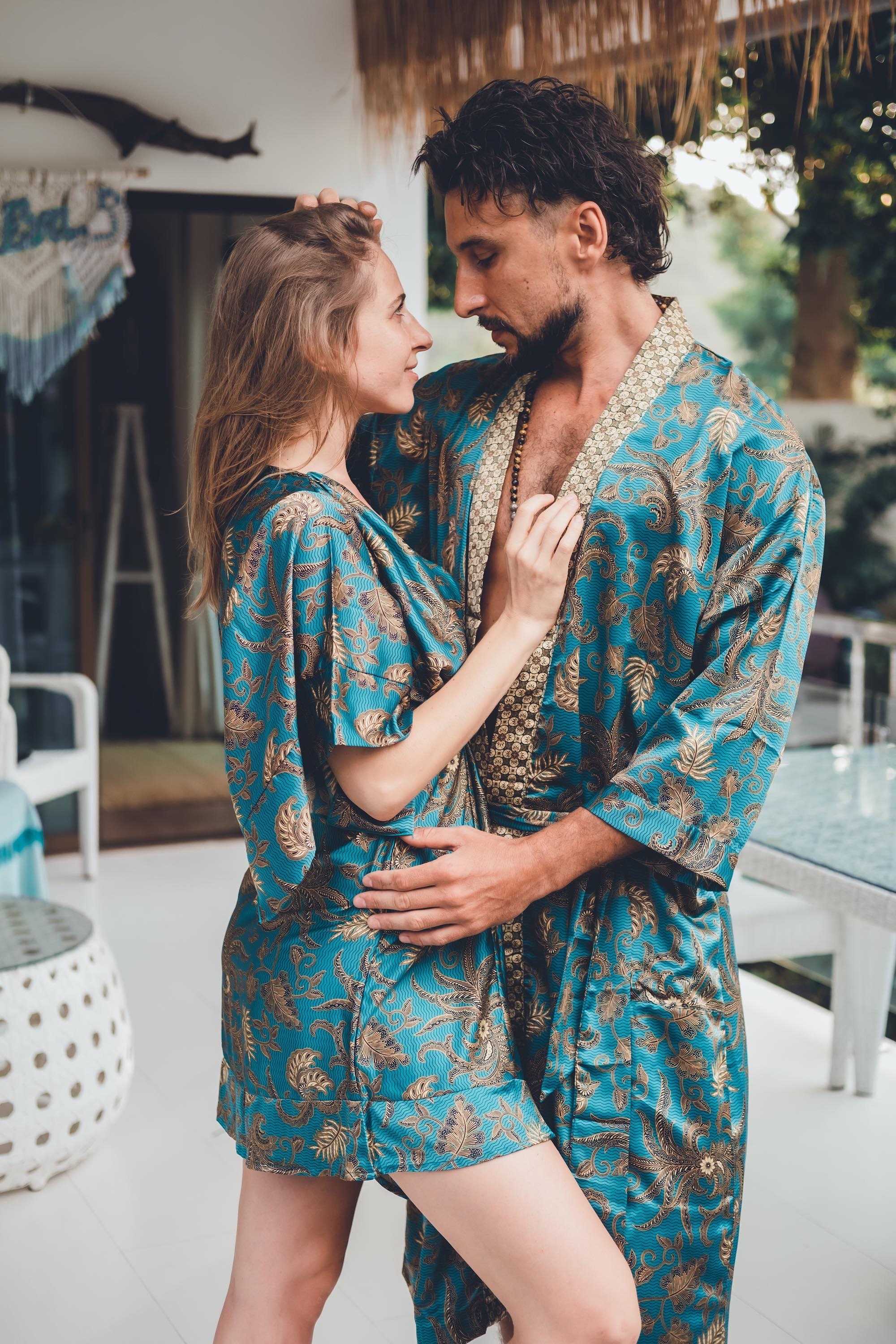 Couple Pajamas Silk Etsy Canada
