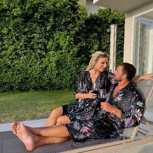 Boho czarno-niebieski jedwabny szlafrok kimono dla mężczyzn ~ Jedwabny szlafrok ~ Szlafrok kąpielowy lub komplet piżamowy ~ Strój Burning Man zdjęcie 7