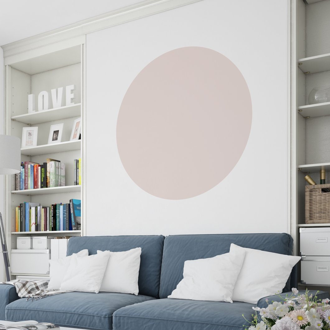 Circle Wall Decal Geometric Wall Art Abstract Wall Decor Etsy