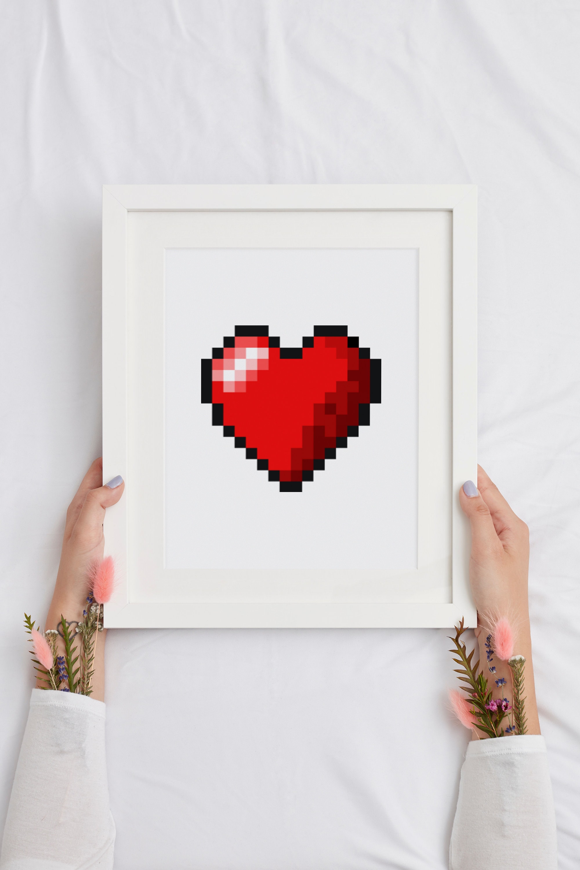 The Legend of Zelda Heart Retro Pixel Art Downloadable Art Print