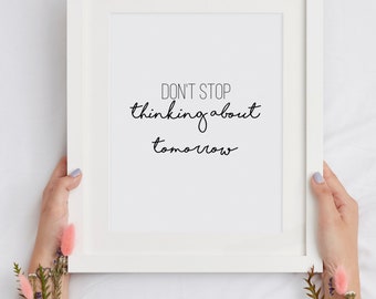 Don't Stop Thinking About Tomorrow Fleetwood Mac Downloadable Art Print