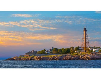 Marblehead MA Lighthouse: Atlantic Coastal Artwork