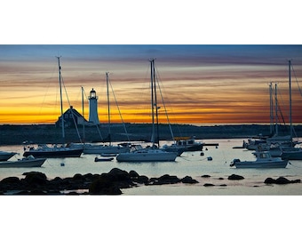 Scituate Lighthouse Photograph: Massachusetts Coastal Art