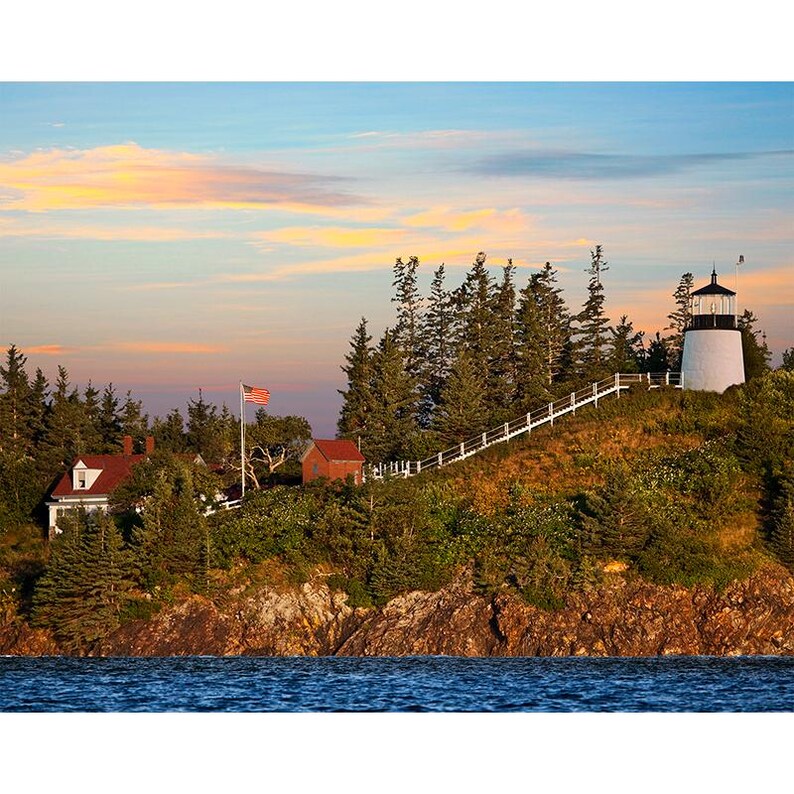 Owls Head Lighthouse Rockland Harbor Photography Etsy Owls Head Lighthouse Rockland Harbor Photography Etsy