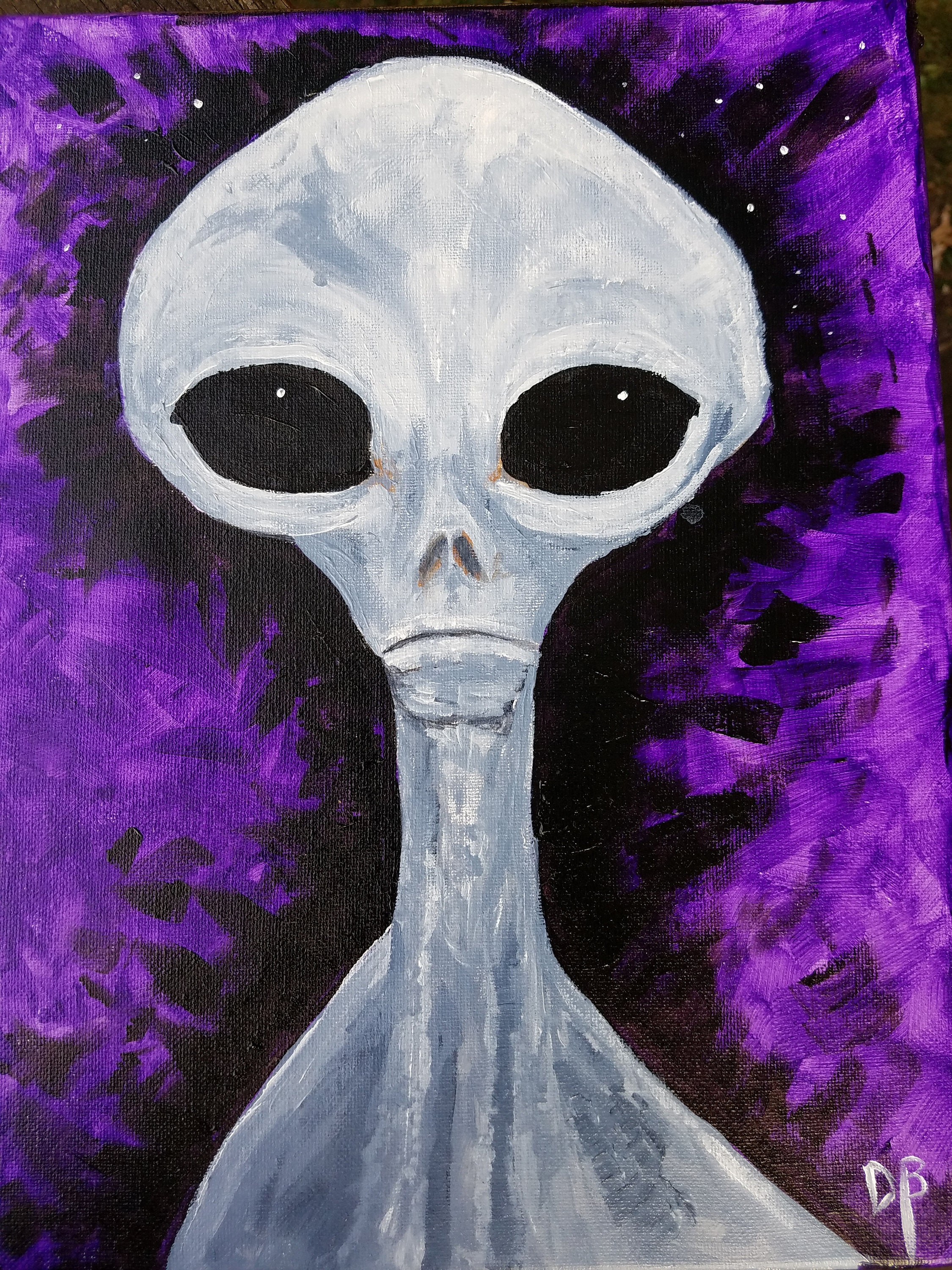 Desenho realista de Alien  Alien drawings, Grey alien, Alien painting
