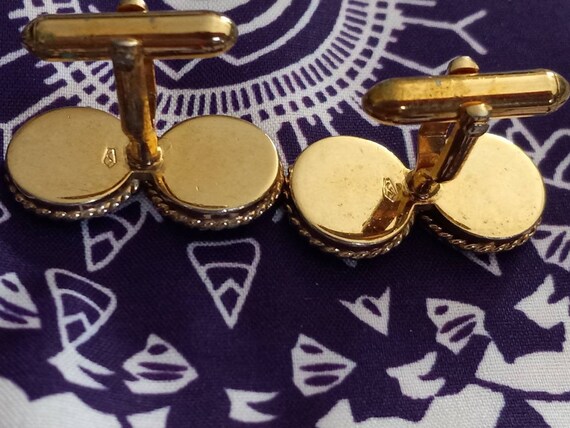 Vintage Marked Cuff Links, Collectible Fashion - image 3