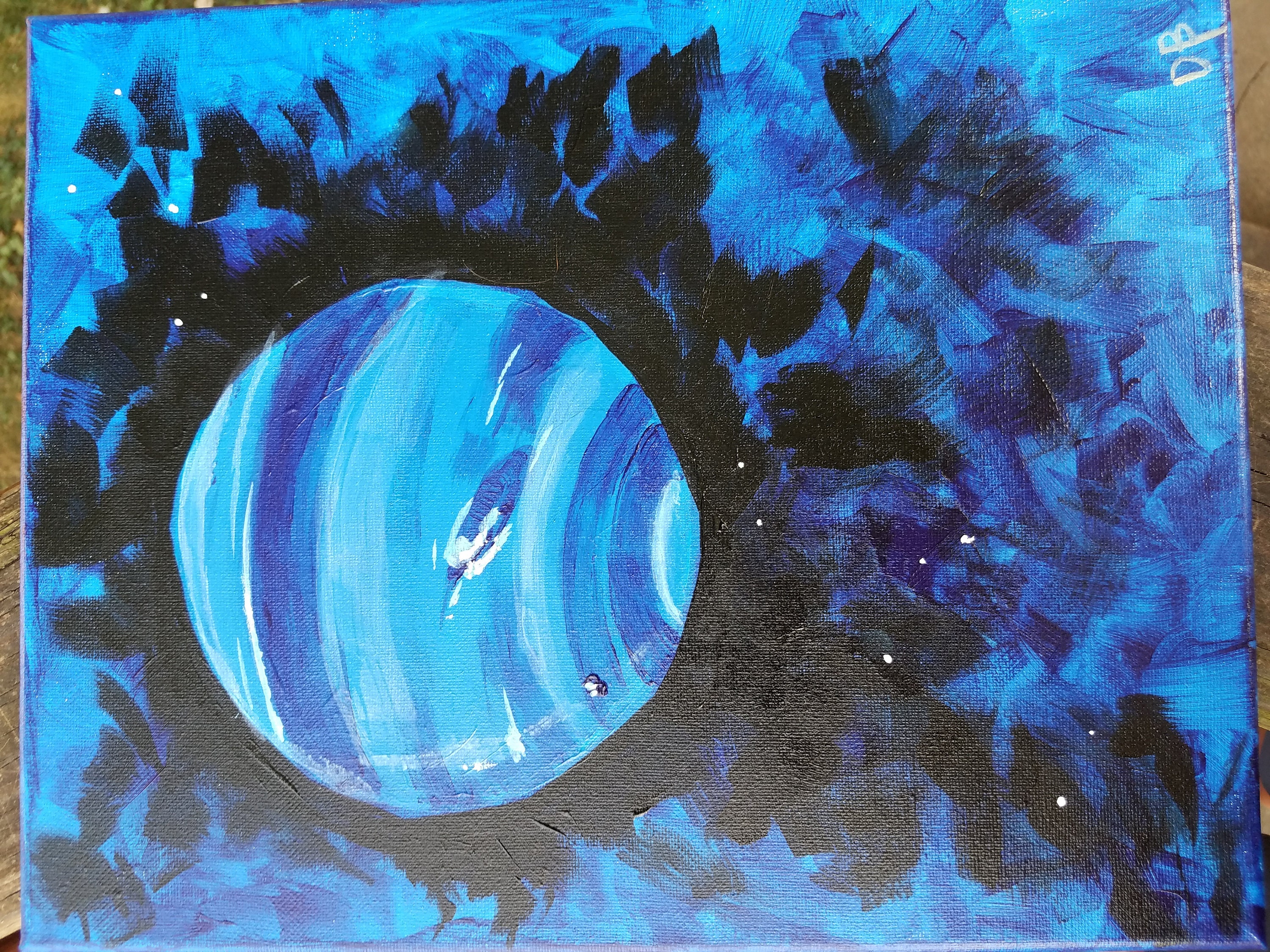 Acrylic painting, Neptune, cosmic art. Etsy.de