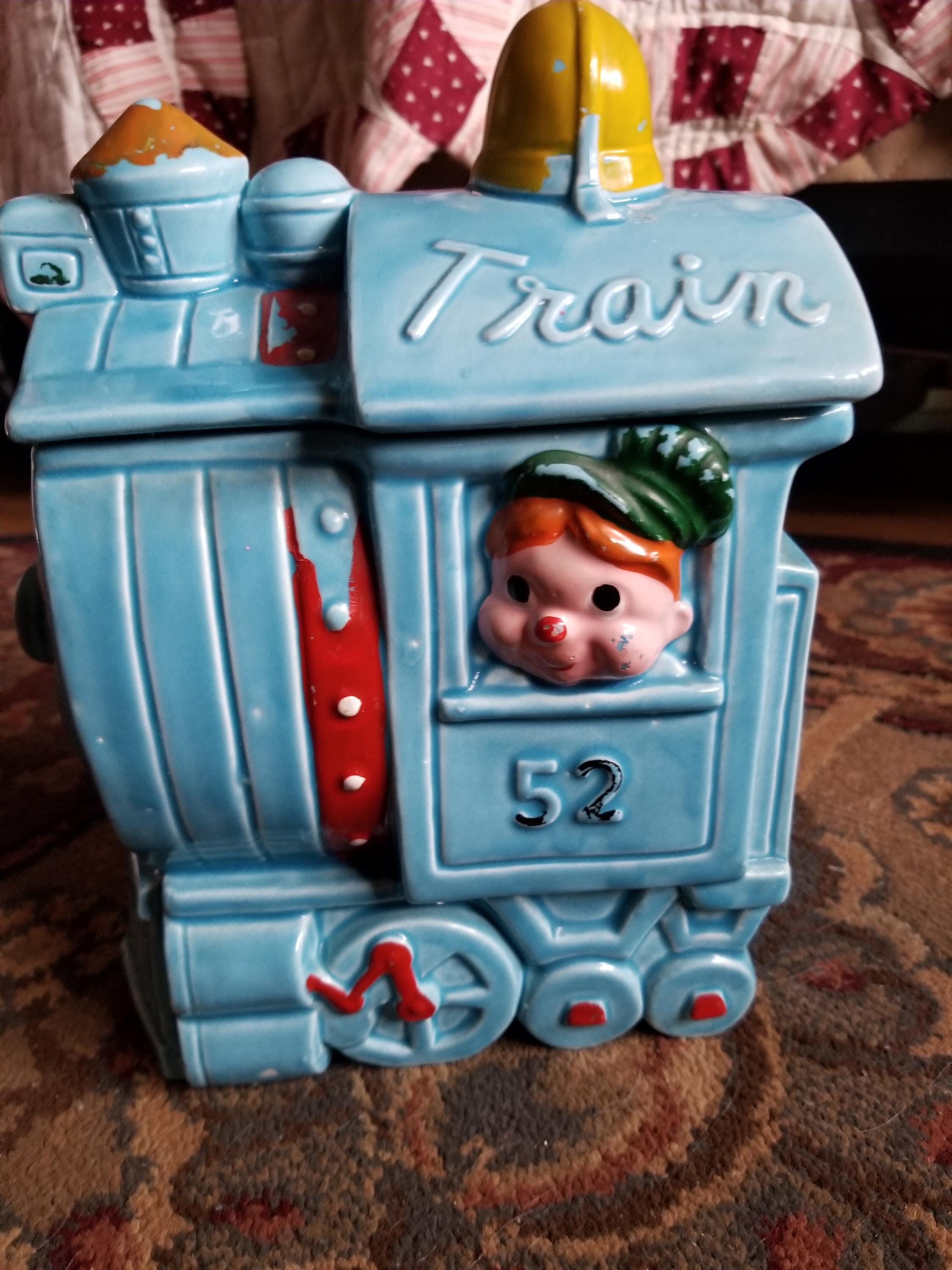 Vintage Train Cookie Jar - Etsy