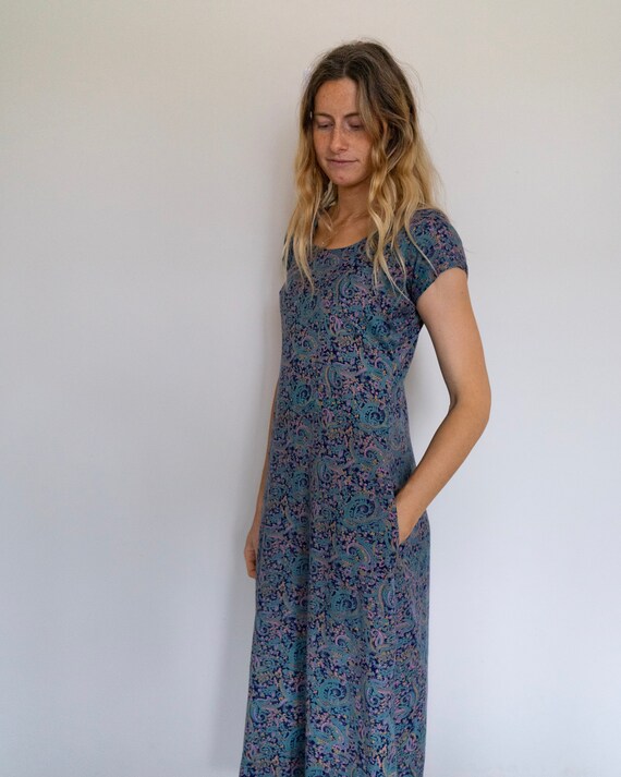 Vintage Boho Paisley Cotton Dress