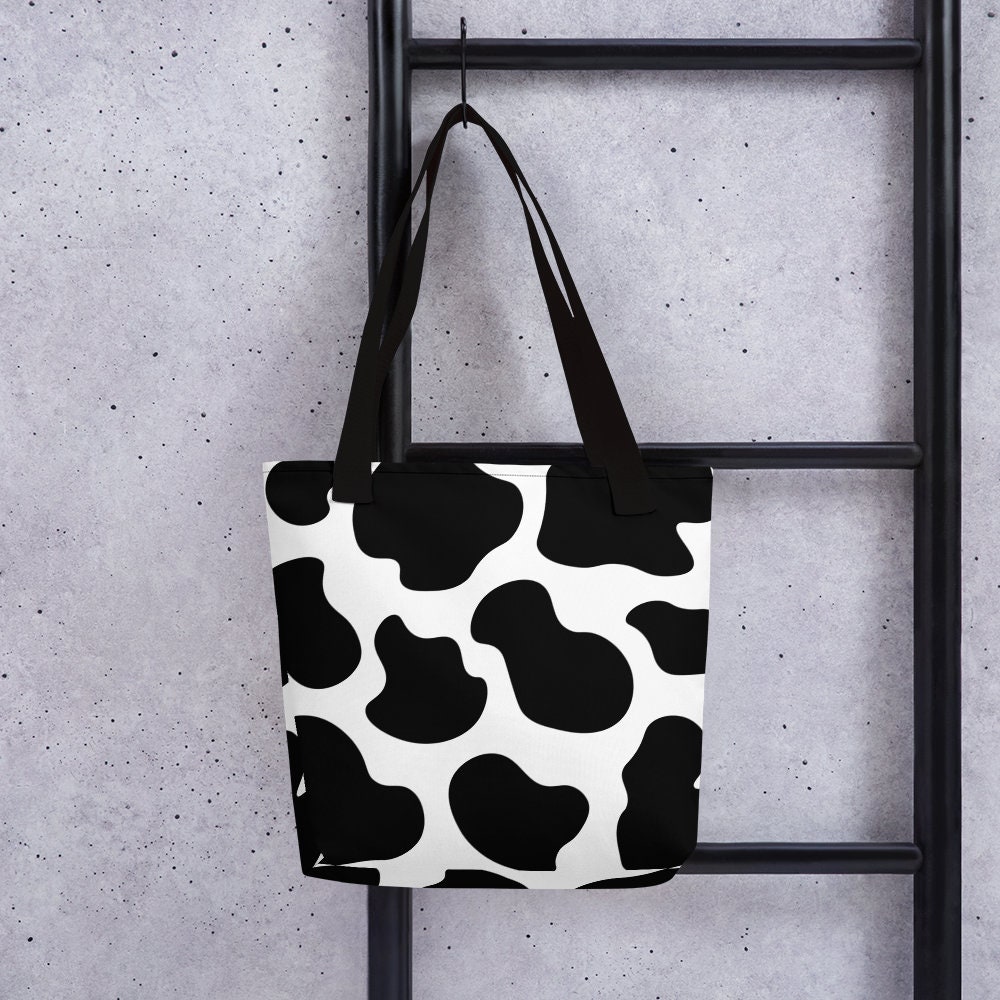 henjoke Little Jersey Cow Canvas Tote Bag Reusable Grocery Bags