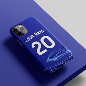 Chelsea 24/25 - iPhone Football Personalised Phone Case - Full Protection - Blue - Unofficial Football Soccer Gift