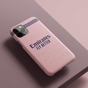Arsenal Pink Away 22/23 - iPhone Football Jersey Phone Case - Full Protection - Unofficial Football Soccer Gift
