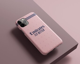 Arsenal Pink Away 22/23 - iPhone Football Jersey Phone Case - Full Protection - Unofficial Football Soccer Gift