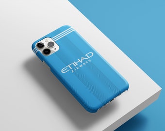 Manchester City FC 23/24 - iPhone Football Jersey Phone Case - Full Protection - Blue - Unofficial - Football Soccer Gift