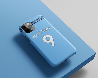 Man City 24/25 - iPhone Football Personalised Phone Case - Full Protection - Blue - Unofficial Football Soccer Gift