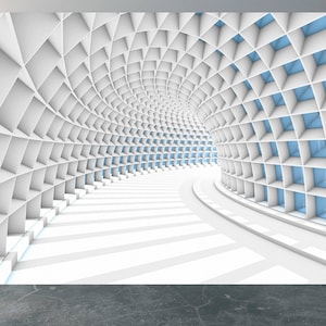 Wall Mural Tunnel 3D Effect Home Decor Decal Living Room Bedroom Art Vinyl Easy To Apply Peel and Stick