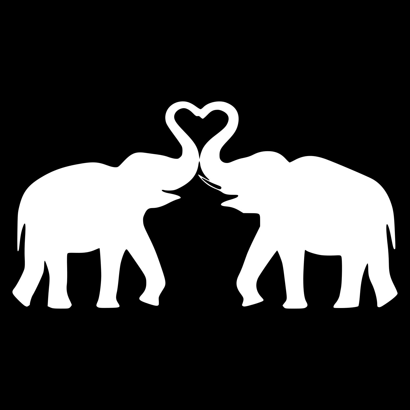 Elephants Heart Love Cute Funny Wall Sticker Vinyl Party Etsy UK