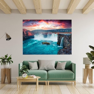 Wall Sticker Waterfall Vinyls Window Home Decor Decal Living Room Bedroom Art Vinyl Easy To Apply Peel and Stick