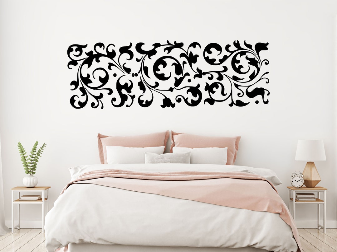Floral Pattern Flowers Wall Art Stickers Bedroom Home Decor Etsy UK