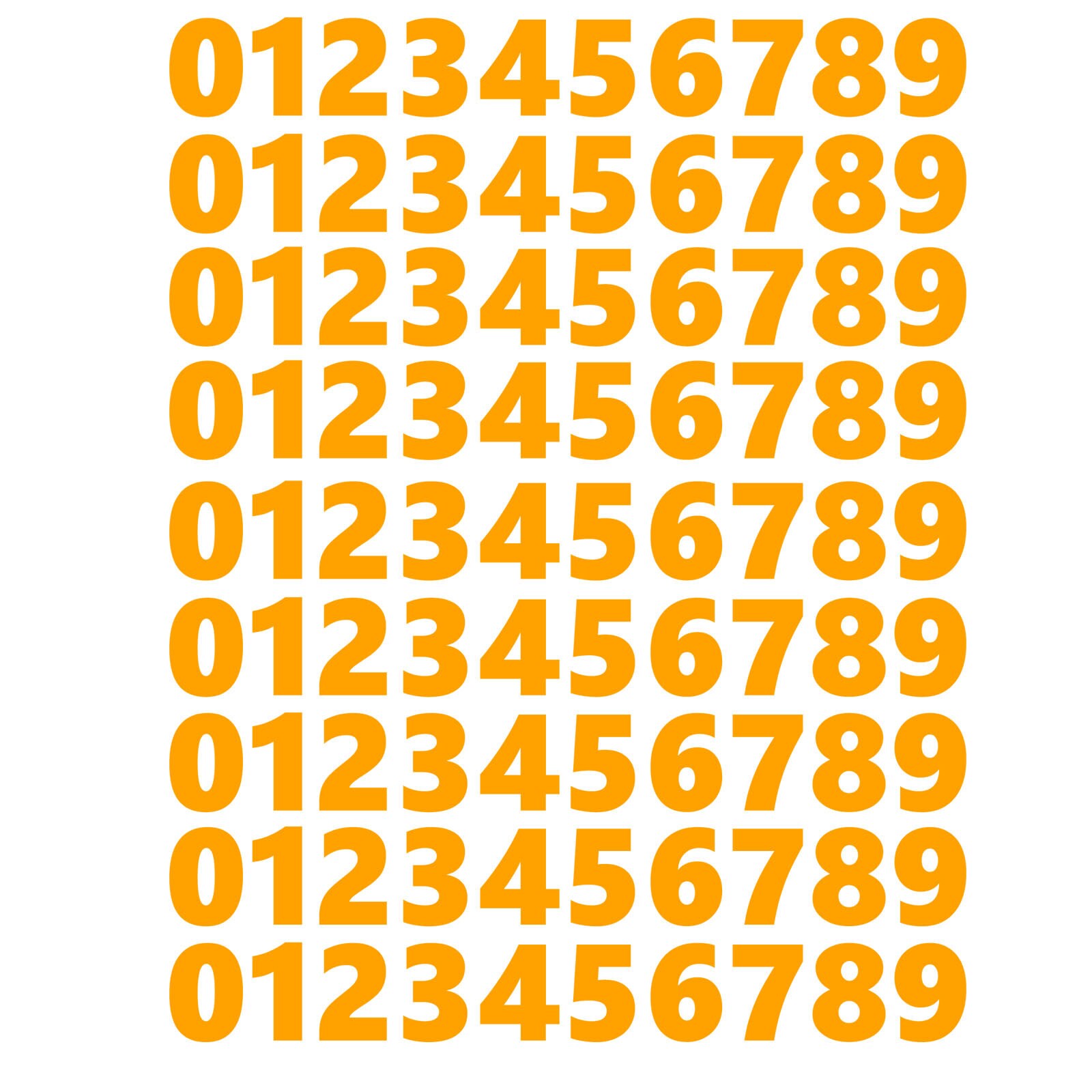 Numbers Vinyl Stickers Self-adhesive Card Making Art Craft Scrapbook ...