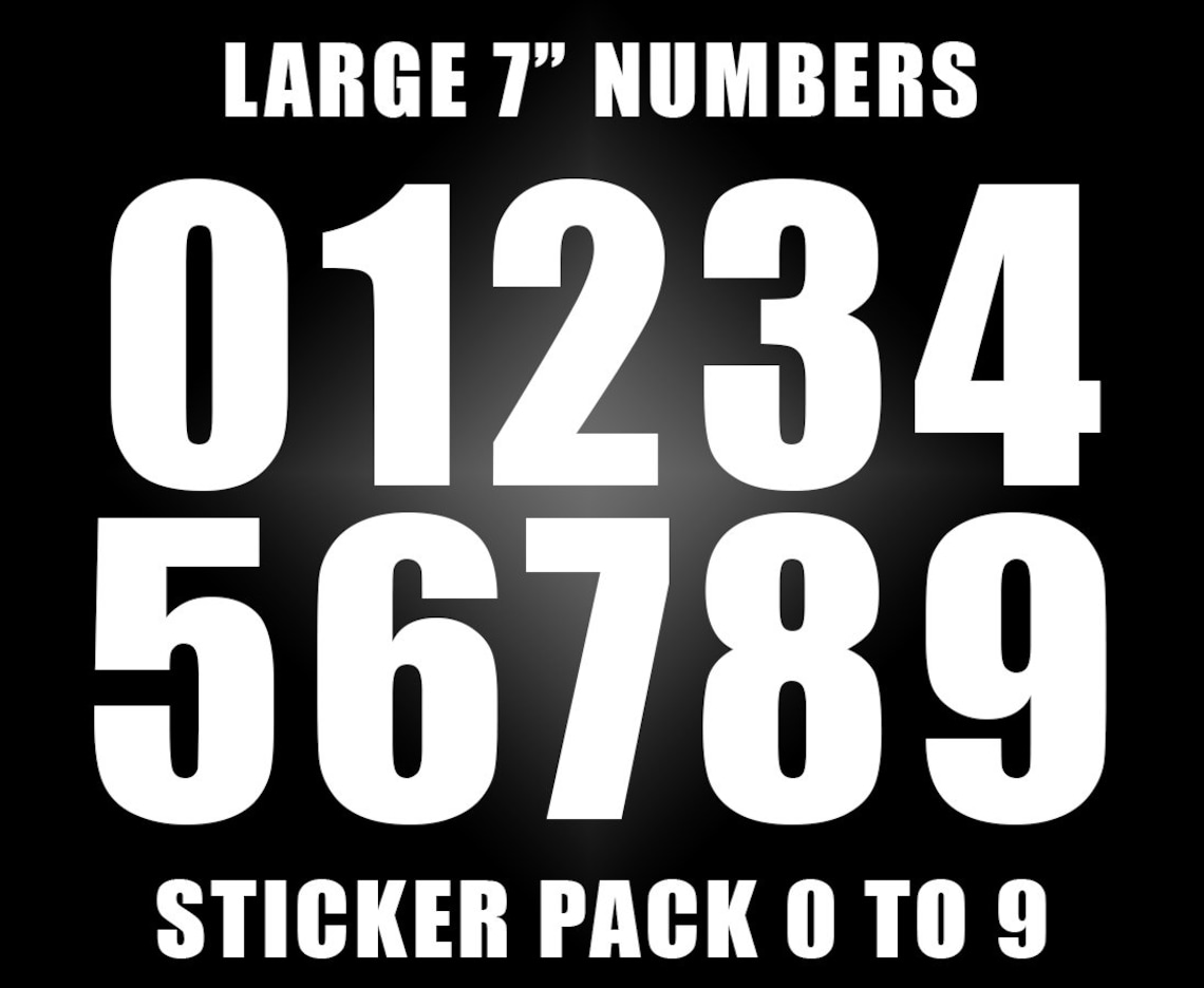 Large Number Stickers 10 Pack for Wheelie Bin Door House Etsy UK