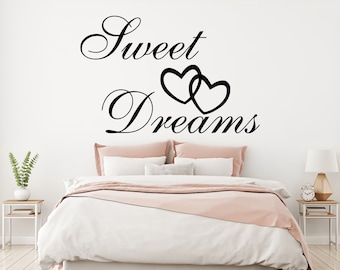 Wall Art Stickers Sweet Dreams Removable Home Decals, Bedroom Quotes D