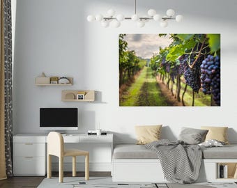 Wall Sticker Vineyard Window Home Decor Decal Living Room Bedroom Art Vinyl Easy To Apply Peel and Stick