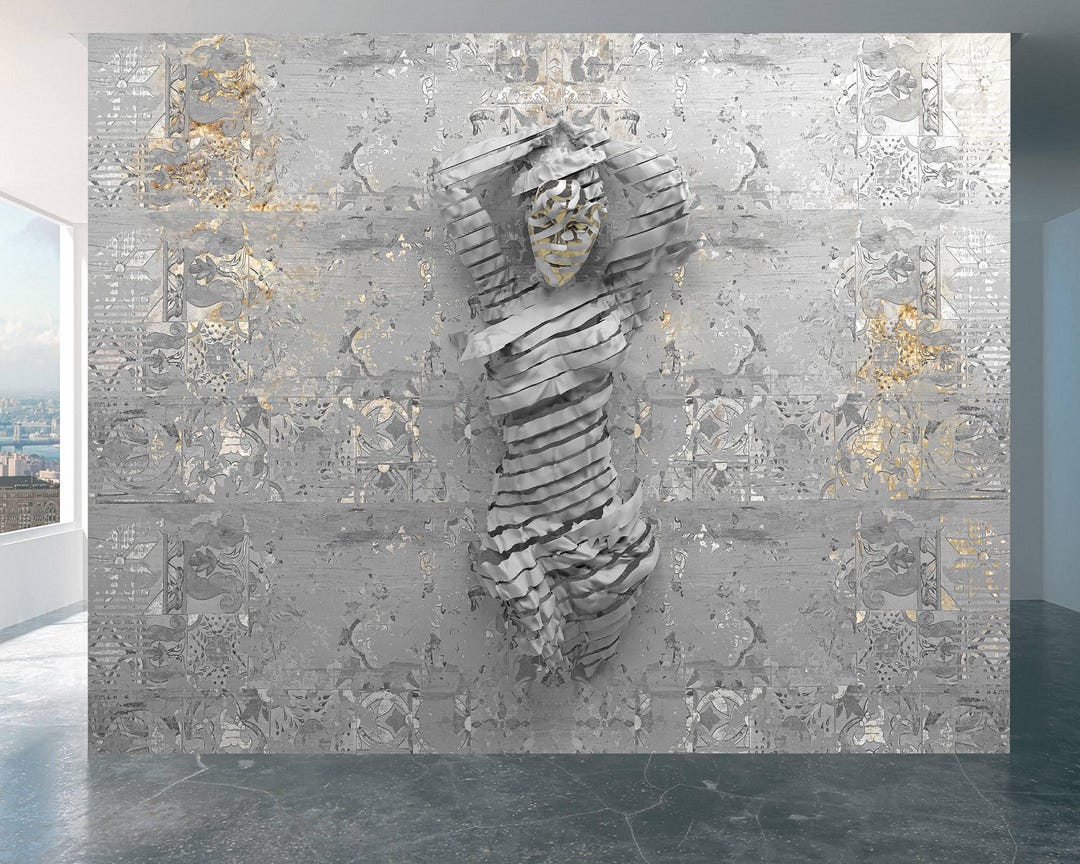 Wall Mural 3D Sculpture Home Decor Decal Living Room Bedroom Art Vinyl ...