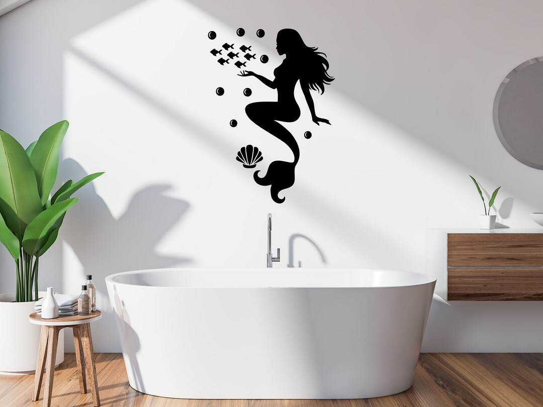 Wall Sticker Mermaid Window Home Decor Bathroom Decal Art Vinyl - Etsy UK