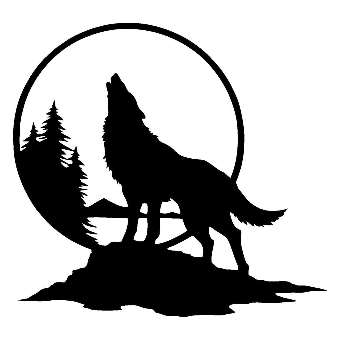 Wolf Wall Sticker Laptop Vinyl Decals Fridge Car Van Room Etsy UK