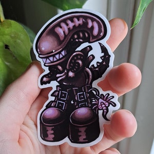 Chibi Goth Stompers Alien Vinyl Aufkleber
