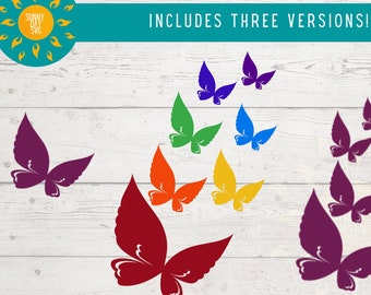 RAINBOW BUTTERFLY SVG, butterfly silhouette svg, rainbow clip art, butterflies clip art, png, eps, animal svg, insect svg