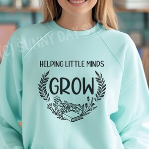 Helfende kleine Köpfe wachsen SVG, Lehrer SVG-PNG-Datei für Tutor, Counselor, Erzieher Shirt, zum Jahresende Geschenk vom Schüler